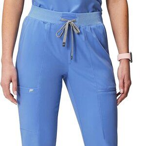 Fabletics 4-Pocket On Call Scrub Jogger in Ceil Blue NWOT